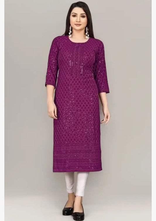 Designer ladies single sequence kurti in 2 beautiful colours