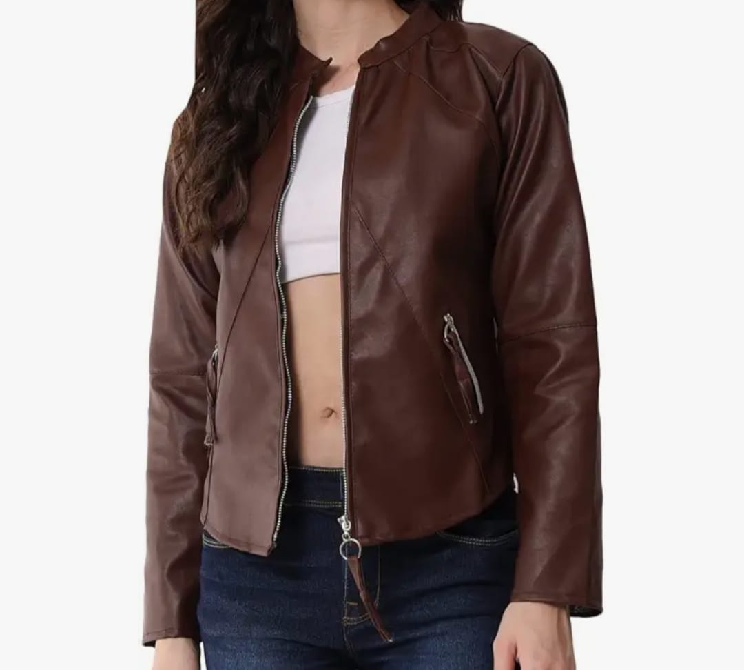 ladies leather jacket