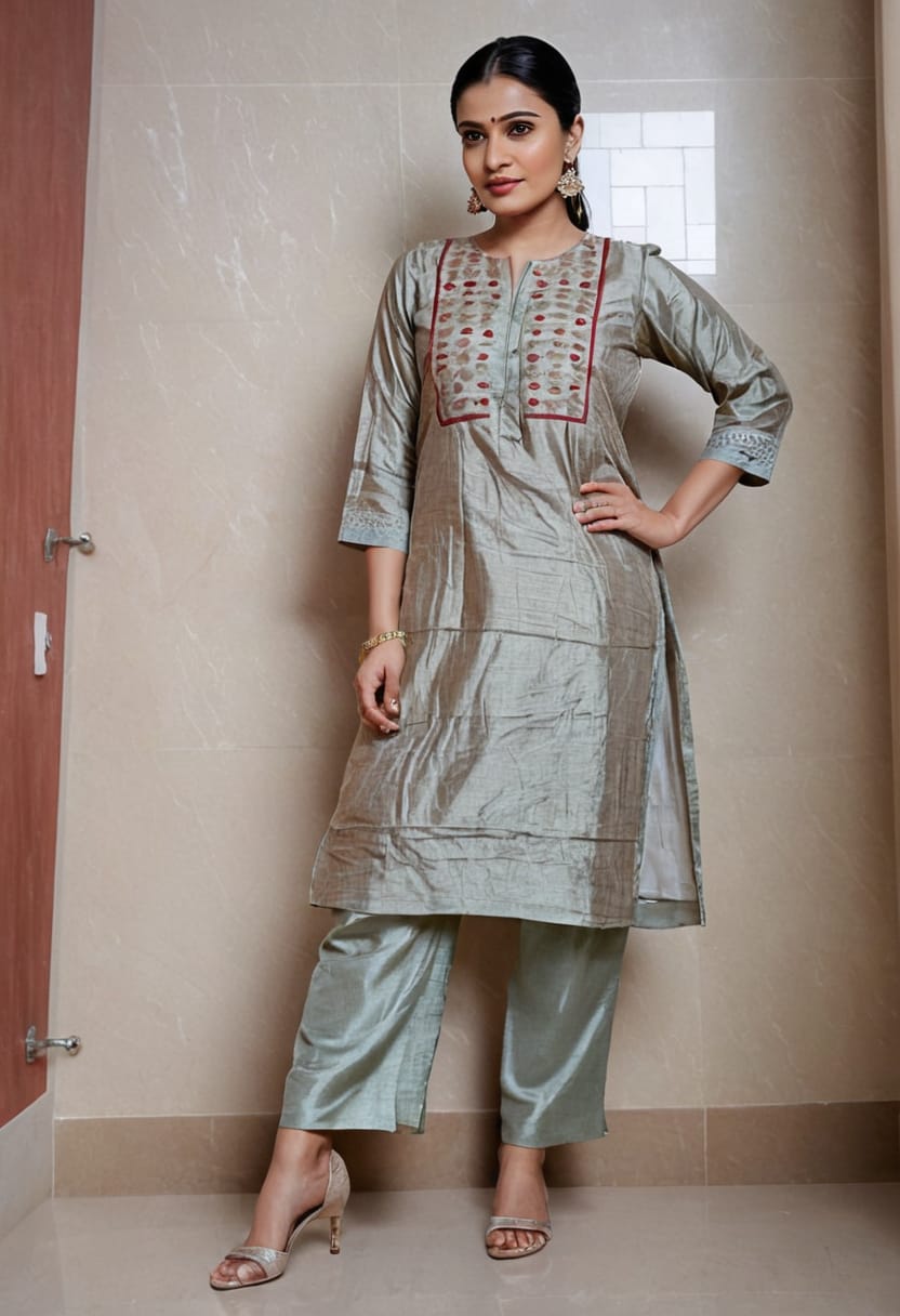 Designer premium beautiful 2 piece nyra cut kurti and pant