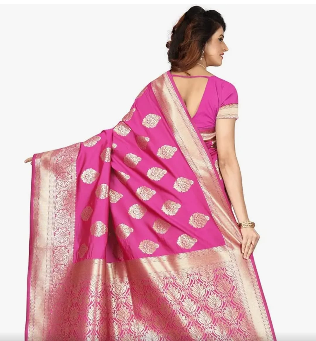 Designer premium festive wear party wear silk saree with unstitched blouse piece