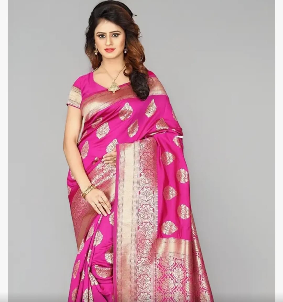 Designer premium festive wear party wear silk saree with unstitched blouse piece