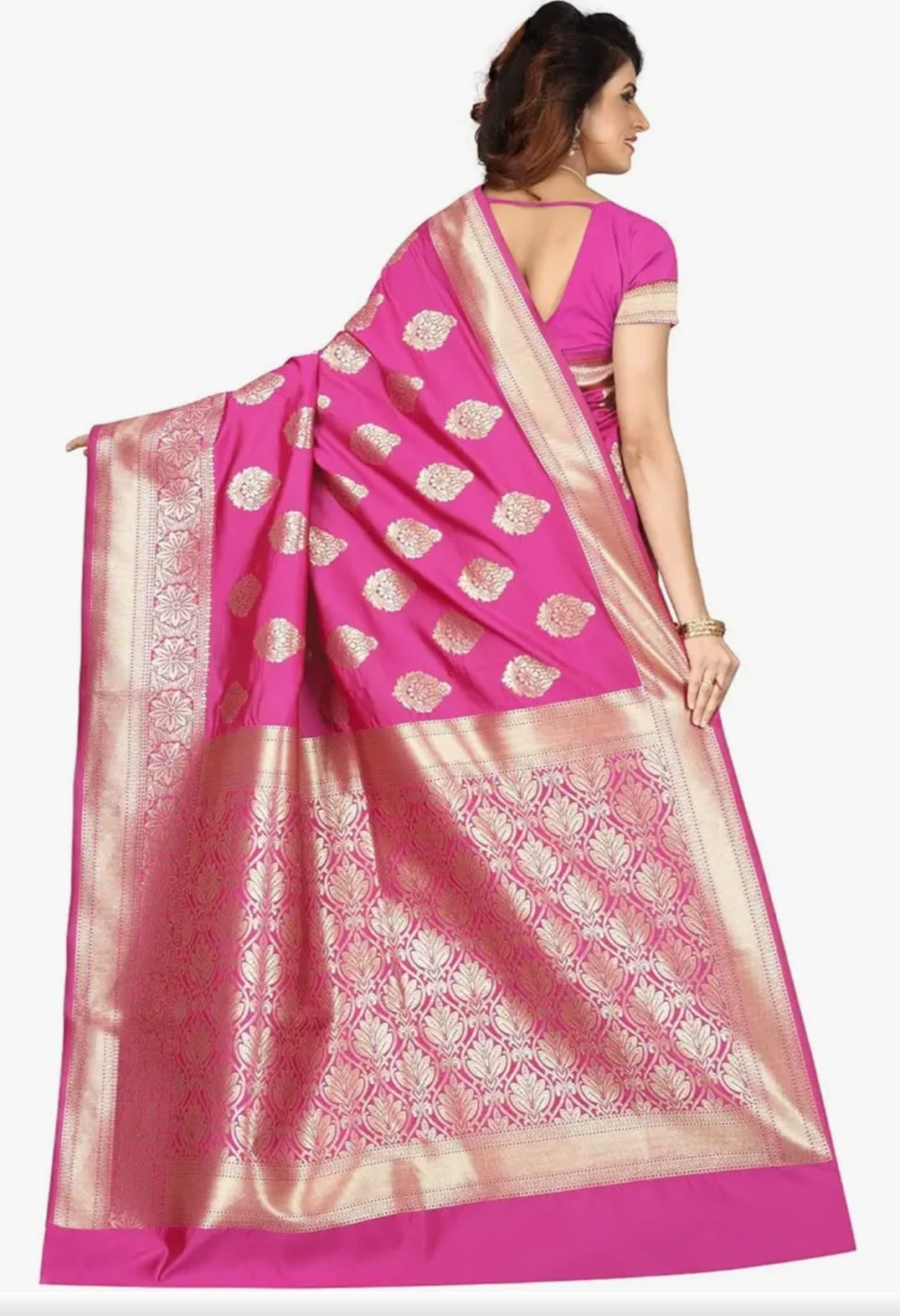 Designer premium festive wear party wear silk saree with unstitched blouse piece